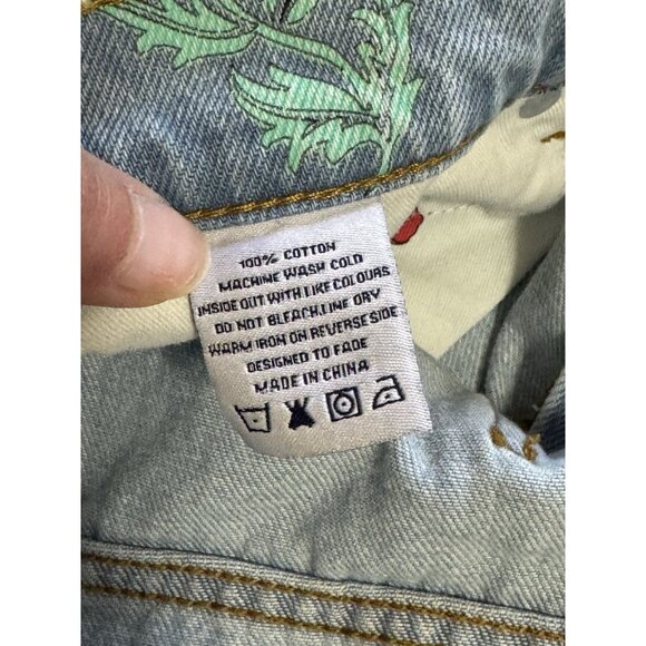 NWT Saint Morta Denim Jean Shorts Size 34 Floral Distressed Cotton Boho Hippie - Picture 13 of 16